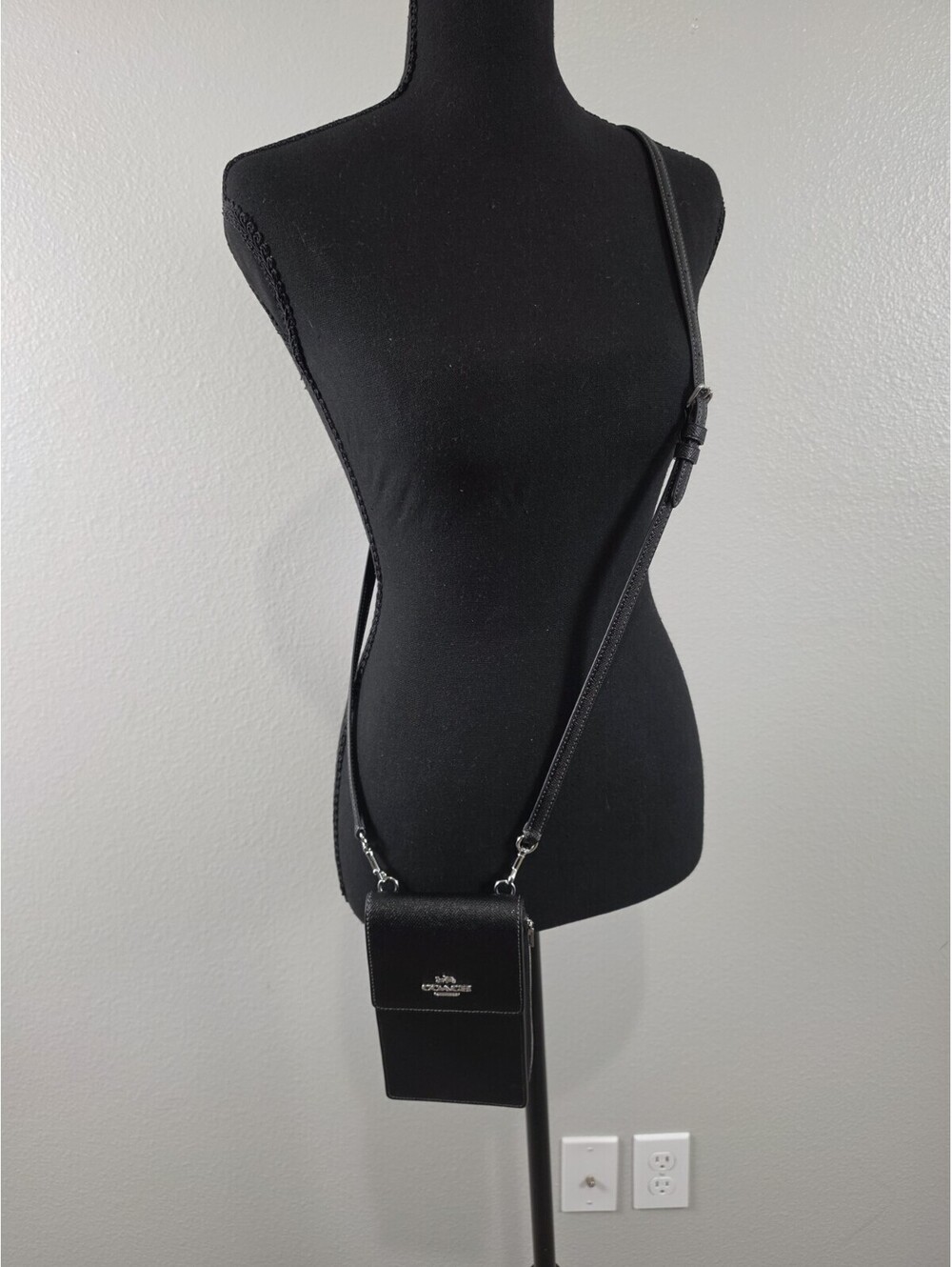 Black Coach Crossbody Badlands Shoulder Bag Leather Purse New - Picture 15 of 15